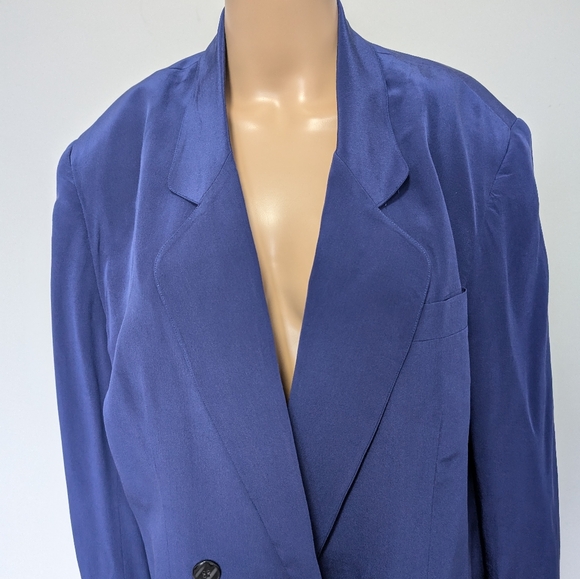 Talbots silk double breasted blazer size 12 - Picture 4 of 11